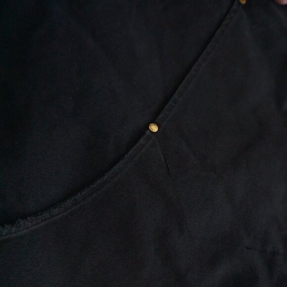 Vintage Tough Duck Black Canvas Detroit Style Corduroy Collar Zip Up Jacket 2XL - Picture 9 of 15